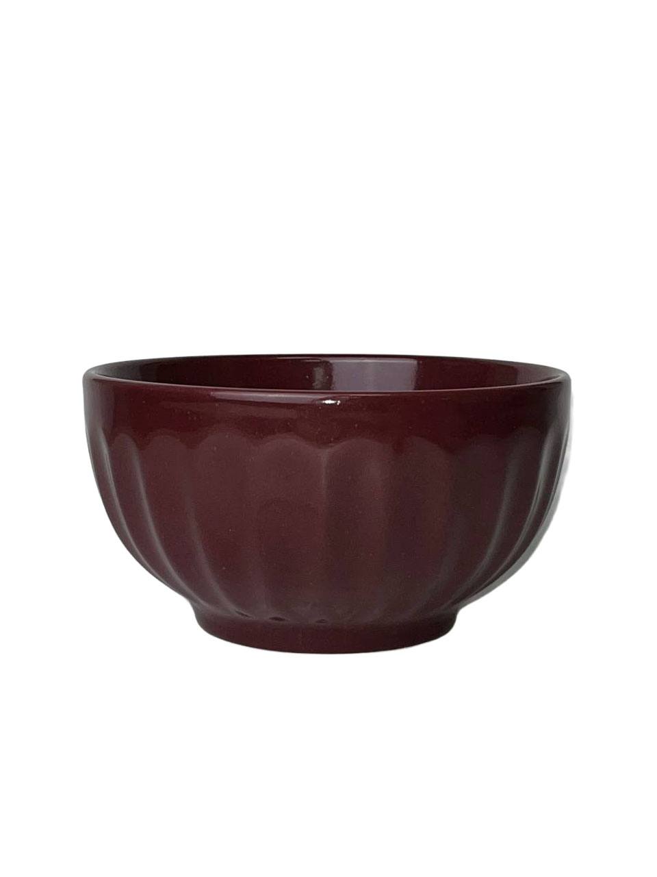 CERAMIC BOWL BROWN - RED COLOR