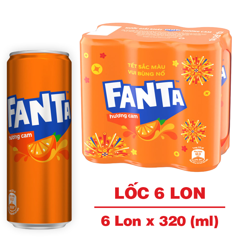 Fanta Sleek Orange 320ml Vietnam