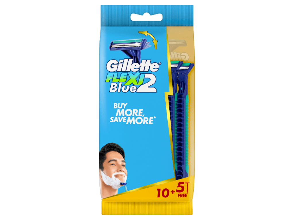 Gillette Razor Blue 2 FLexi (10+5) Smart Design Razor Set Best selling products in Vietnam