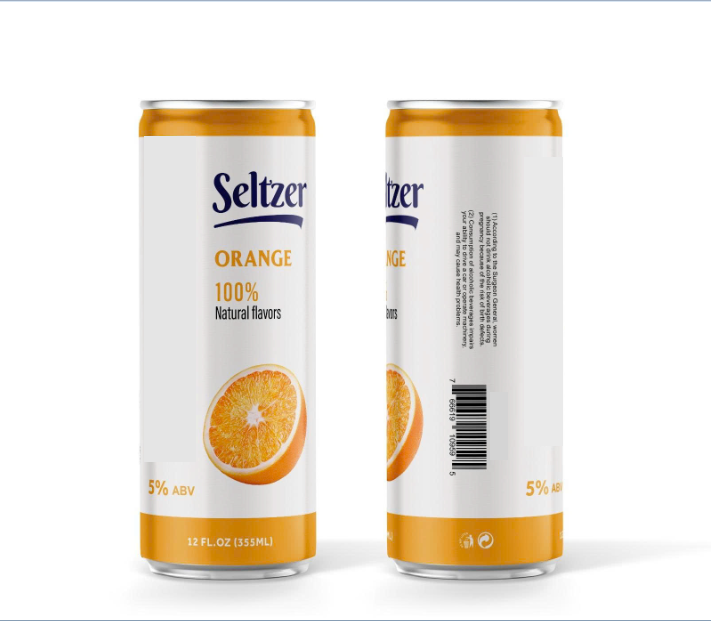 BeeEco Seltzer Orange 100% Natural Flavor 355ml