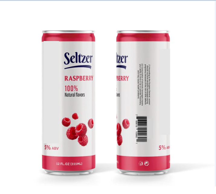 BeeEco Seltzer Raspberry 100% Natural Flavor 355ml