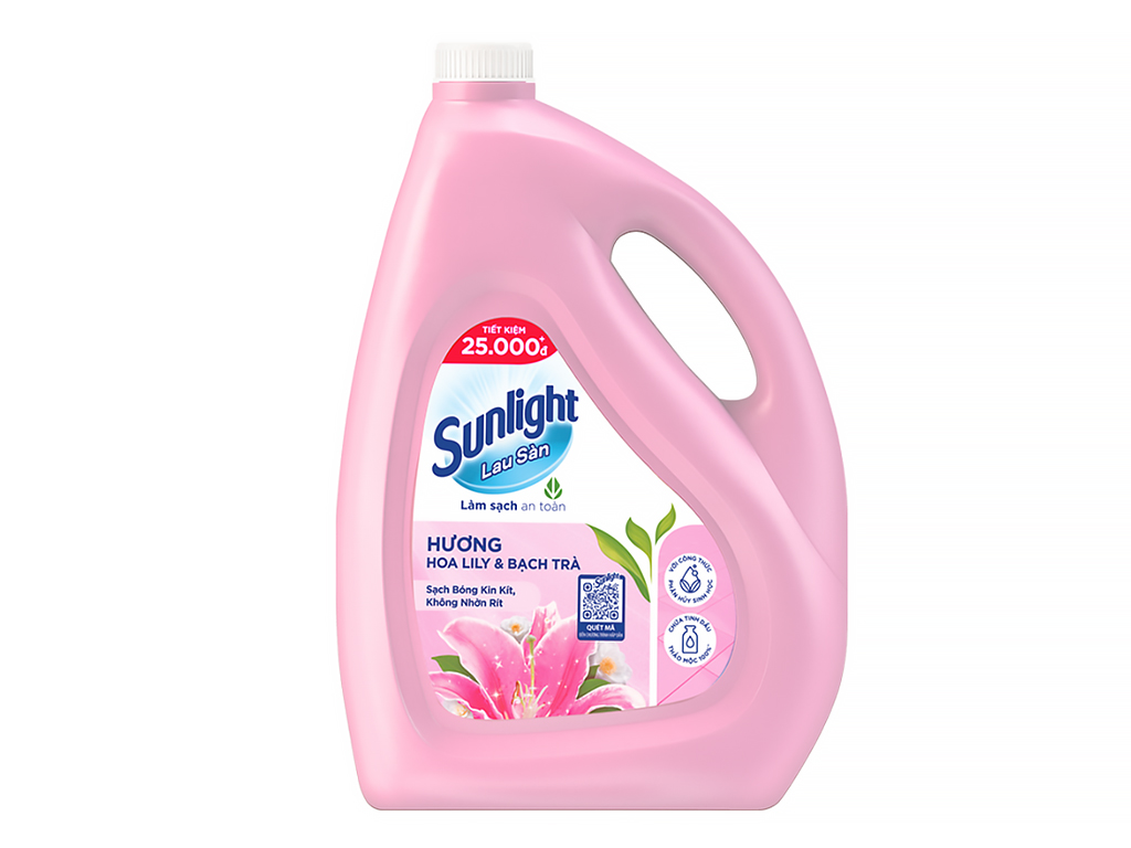 Sunlight Floor Cleaner Lily & White Tea Scent 3.6kg Can - Clean, naturally fragrant