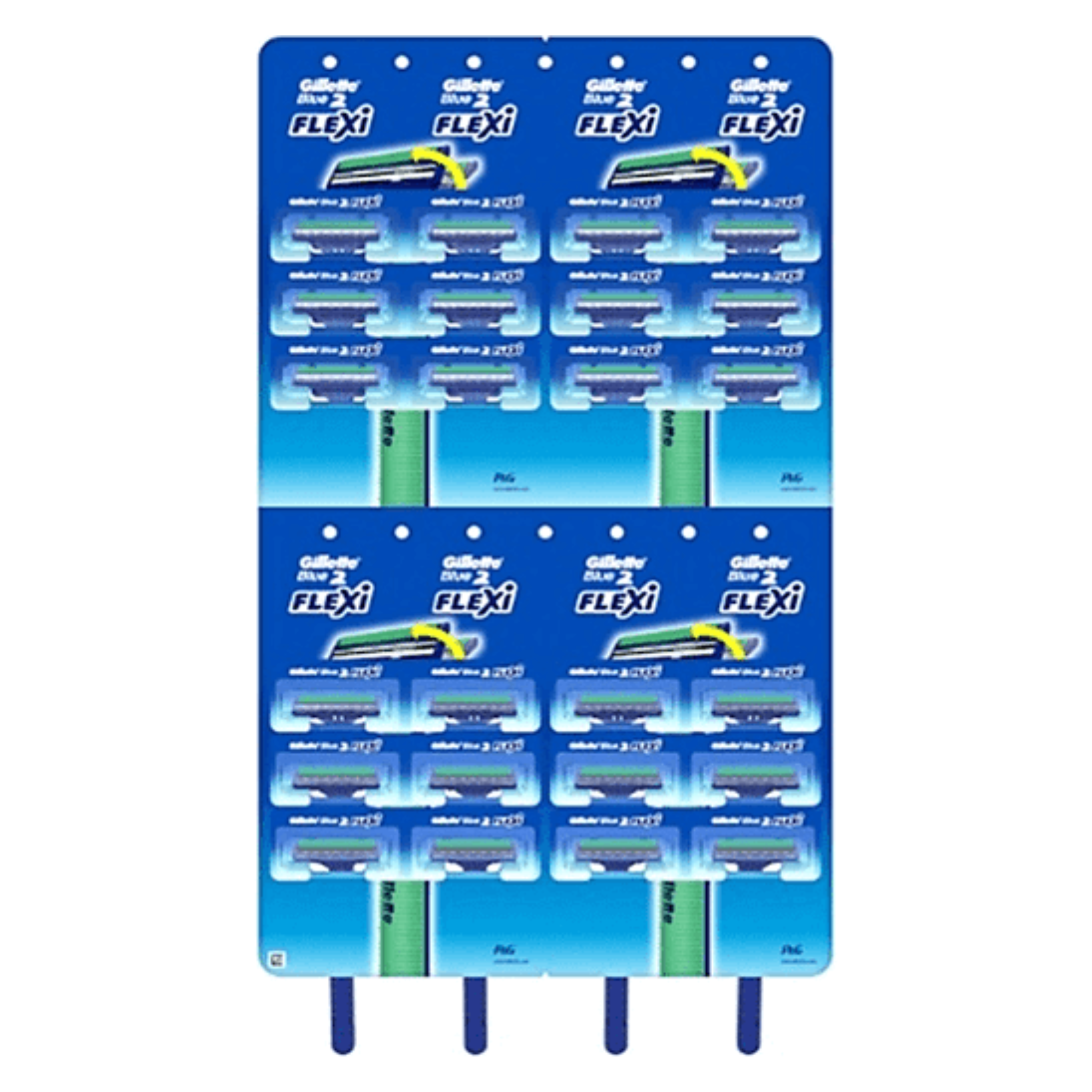 Gillette Razor Blue 2 Flexi Card 24 pcs