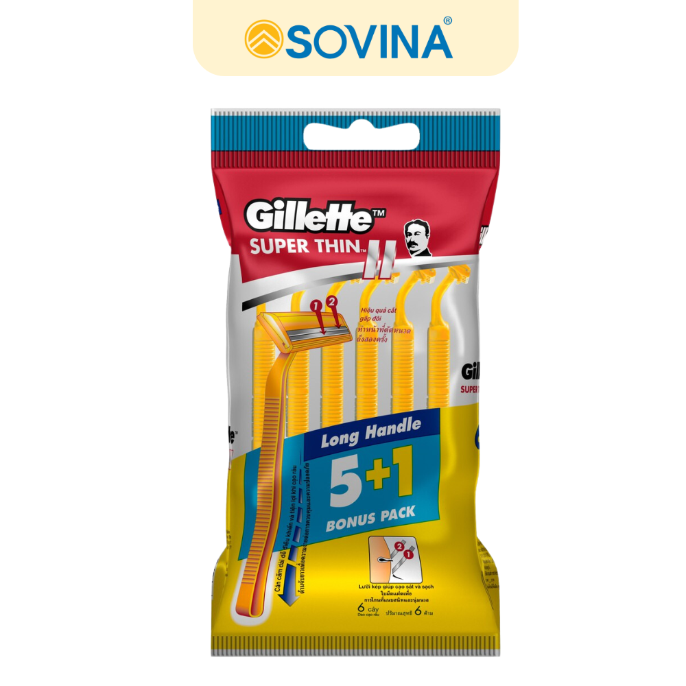 Gillette Razor Super Thin II 5+1=6 pcs/bag