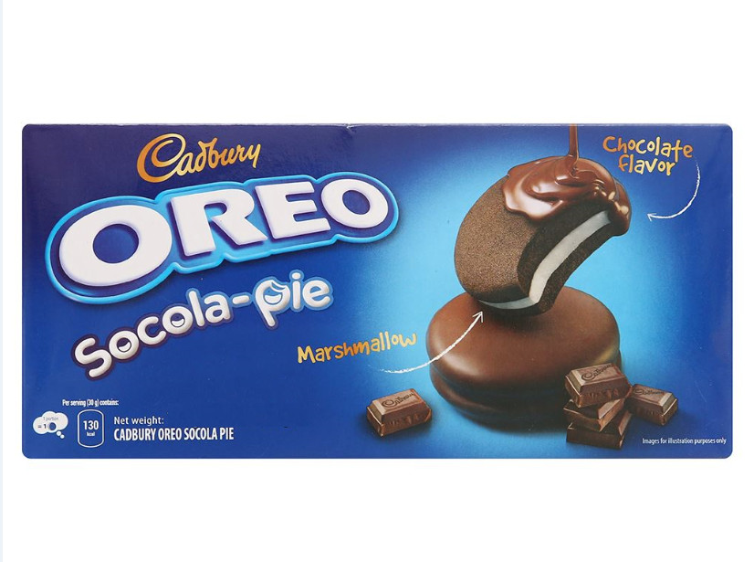 Cadbury Oreo Socola-Pie Marshmallow 168g delicious, rich in flavor