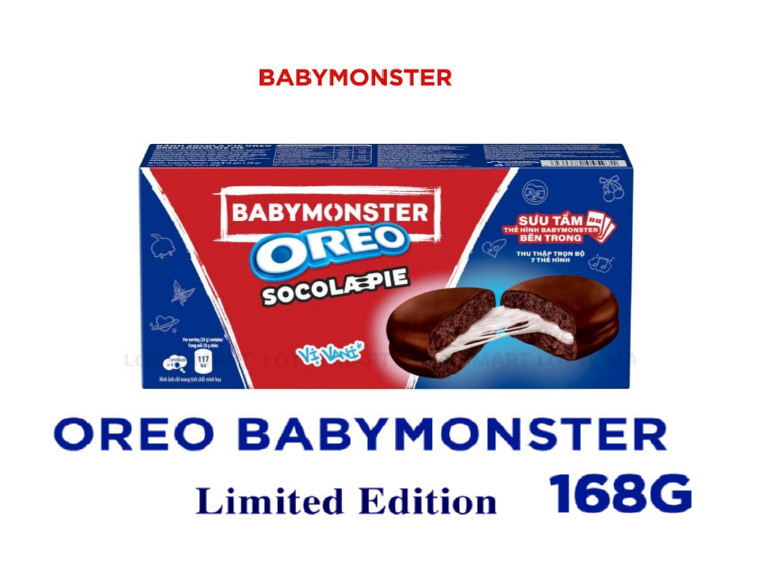 Oreo Babymonster Socola-Pie Chocolate 168g Limited Edition delicious, rich in flavor