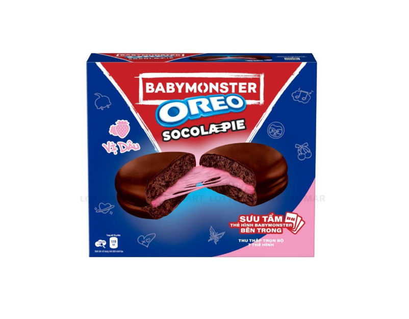 Oreo Babymonster Socola-Pie Strawberry 336g Limited Edition delicious, rich in flavor