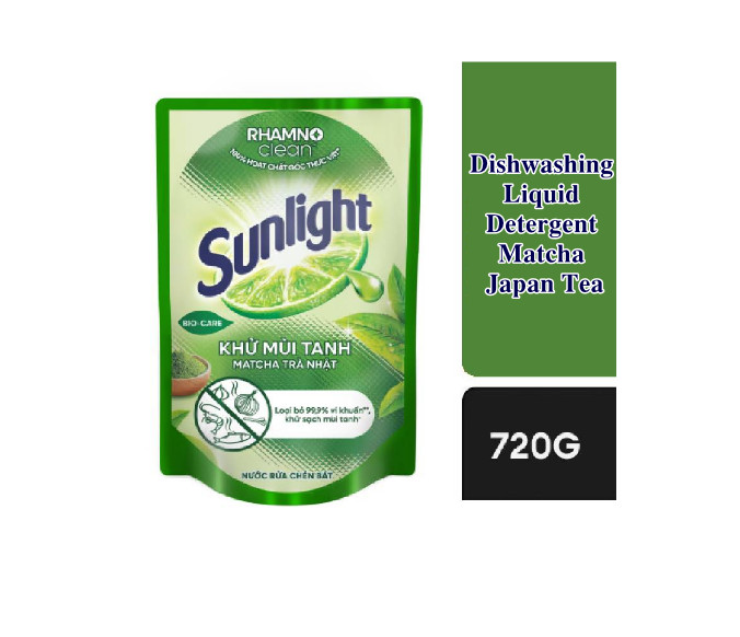 Sunlight Dishwashing Liquid Detergent Matcha Japan Tea Bag 720g Eliminate fishy smell