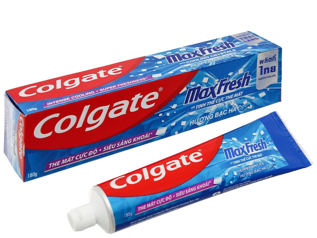 Colgate Toothpaste Maxfresh with cooling Crystals Peppermint Ice 180g