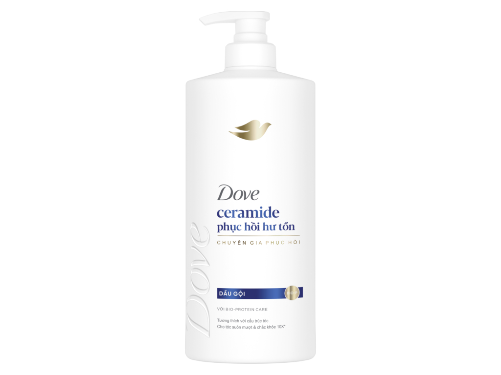 Dove Shampoo Ceramide Damage Repair 640g x8 Bottles help strengthen the protective barrier