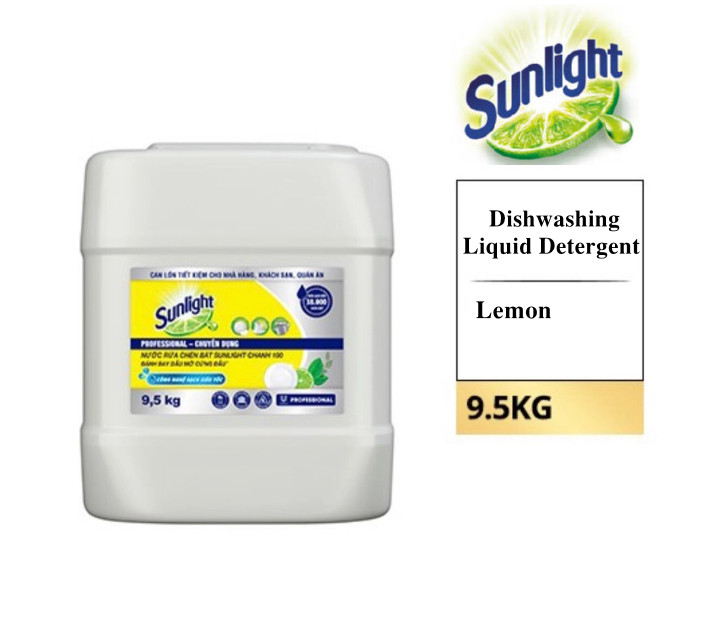 Sunlight Dishwashing Liquid Detergent Lemon 100 Bag 9.5kg Grease Removal