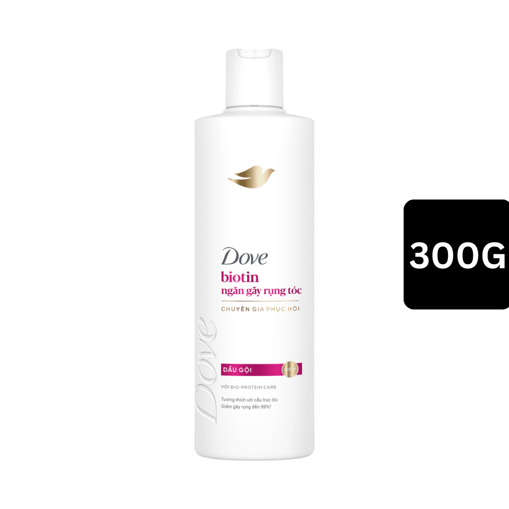 Dove Shampoo Biotin Anti Hair Fall 300g x12 Bottles Suitable for weak and brittle hair