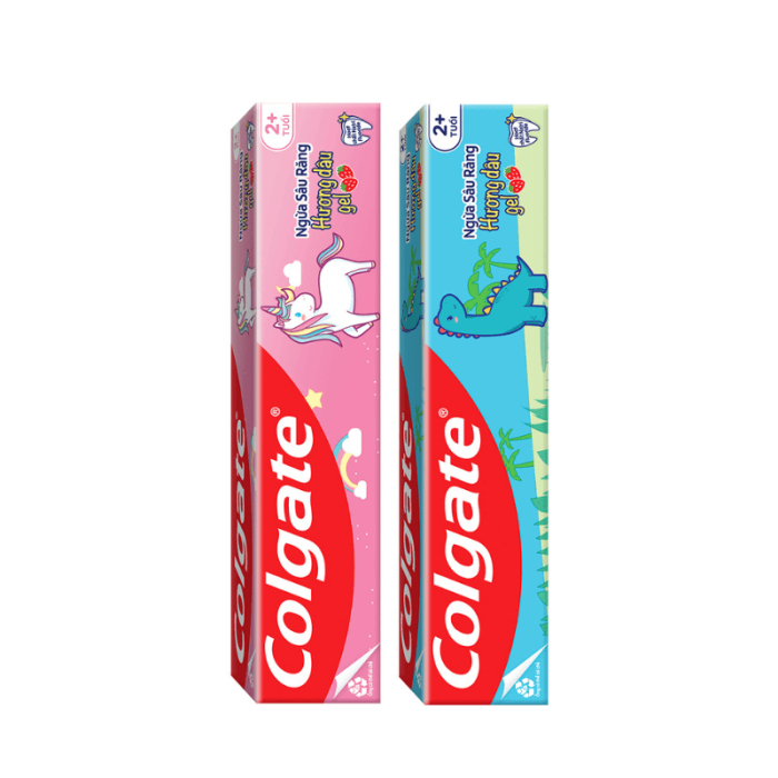 Colgate Toothpaste Kids Dinosaur and Unicorn strawberry flavor 40g ( 6 Dinosaur & 6Unicorn/ Pack) 12pcs/ pack, 12 packs/ case 5 3 20