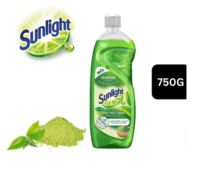 Sunlight Dishwashing Liquid Detergent Matcha Japan Tea Bottle 750g Eliminate fishy smell