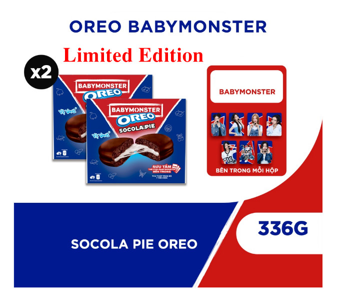 Oreo Babymonster Socola-Pie Chocolate 336g Limited Edition delicious, rich in flavor