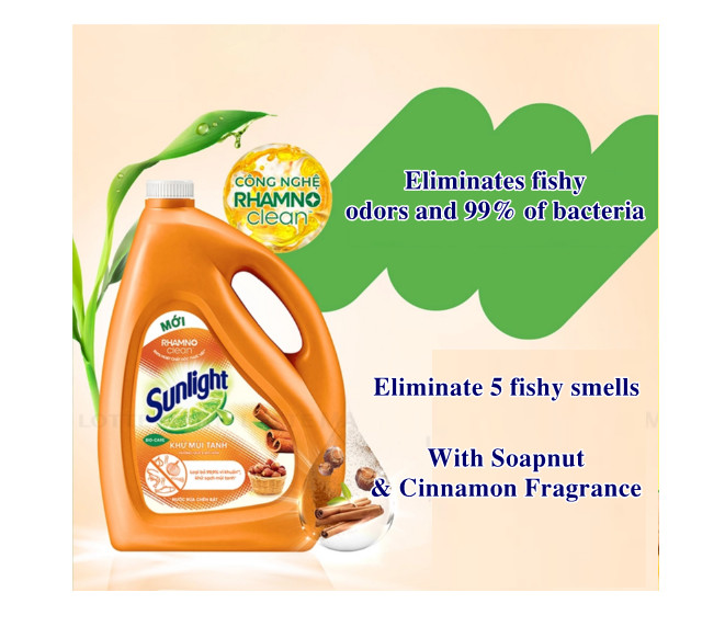 Sunlight  Dishwashing Liquid Detergent Soapnut & Cinnamon Fragrance Bottle 3.5kg Removes all stubborn grease stains
