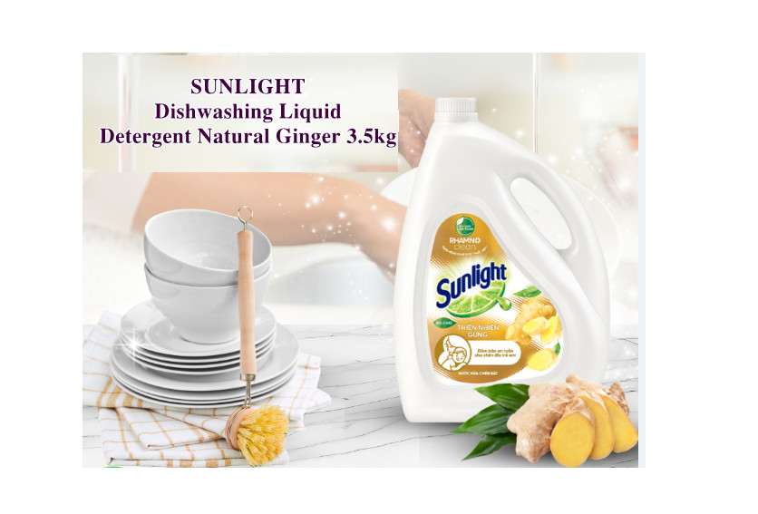 Sunlight Dishwashing Liquid Detergent Natural Ginge Bottle 3.5kg Removes all stubborn grease stains 3 5 27