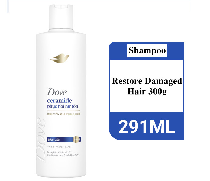 Dove Shampoo Ceramide Damage Repair 300g x12 Bottles help strengthen the protective barrier