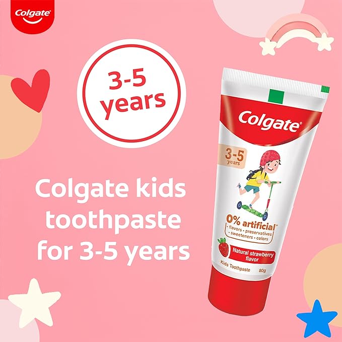 Colgate Toothpaste Kids Free From 3-5 Years Old 80g, 12pcs/ pack, 4 packs/ case 5 5 36