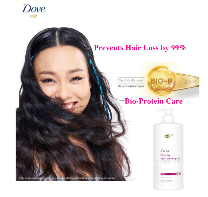 Dove Shampoo Biotin Anti Hair Fall 640g x8 Bottles Suitable for weak and brittle hair 5 5 43