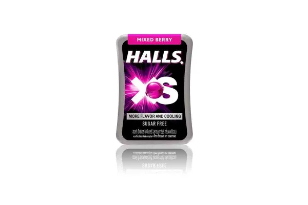 Halls XS Mixed Berry Sugar Free 12.6g/ Box, 288 Boxes/ Case