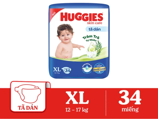 Huggies diapers Skin Care XL34 x 4 bags
