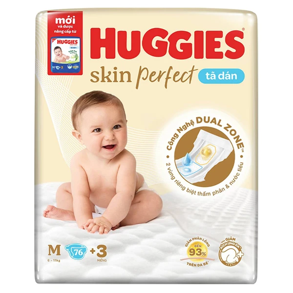 Huggies Diapers Skin Perfect M76 x 3bags