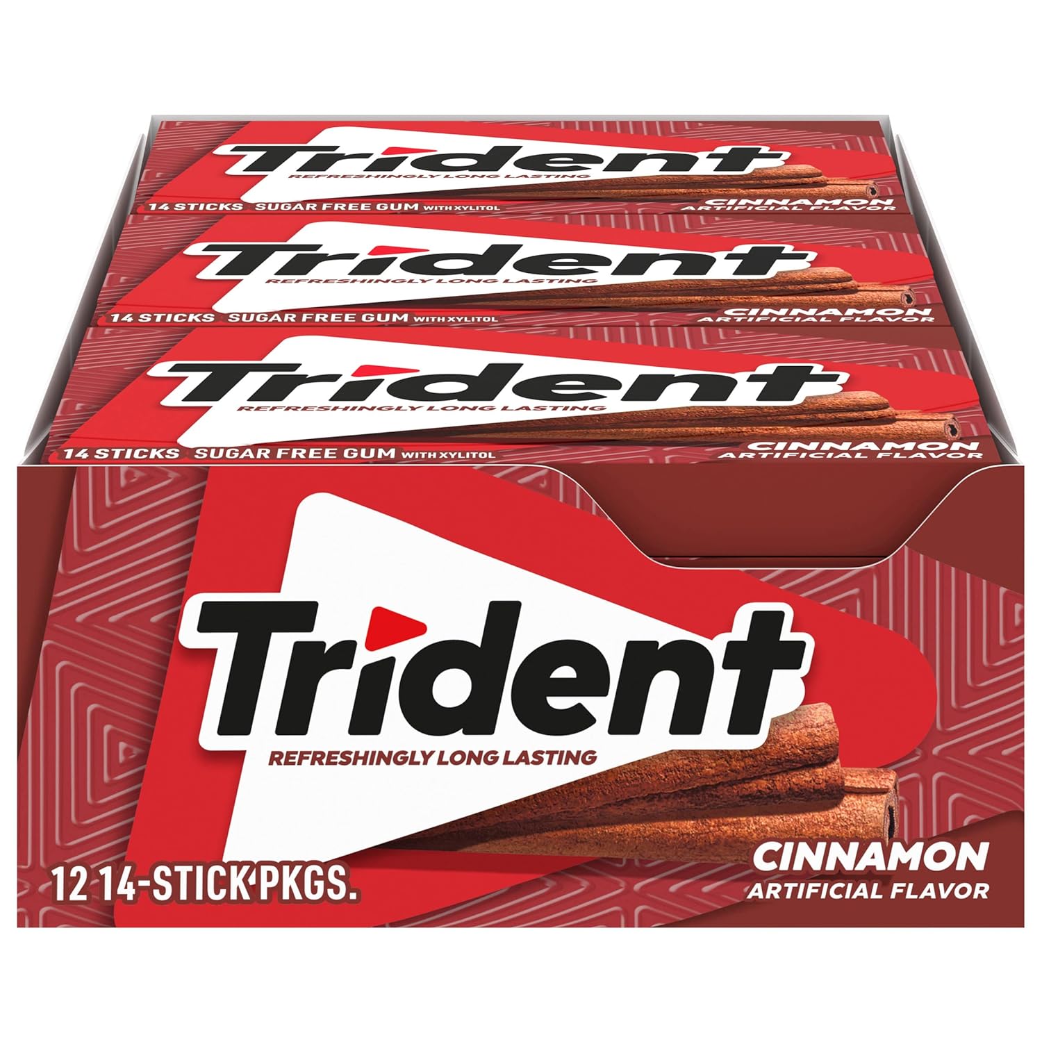 Trident Pocket Pack Cinnamon Sugar Free 28pcs/ box, 36 Boxes/ Case