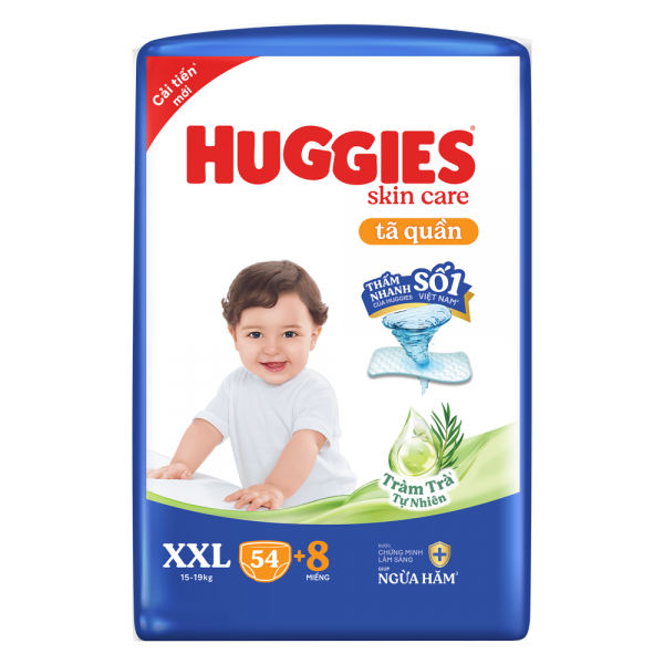Huggies Dry Super Jumbo Skin Care Over 15 kg XXL54 x 3bags