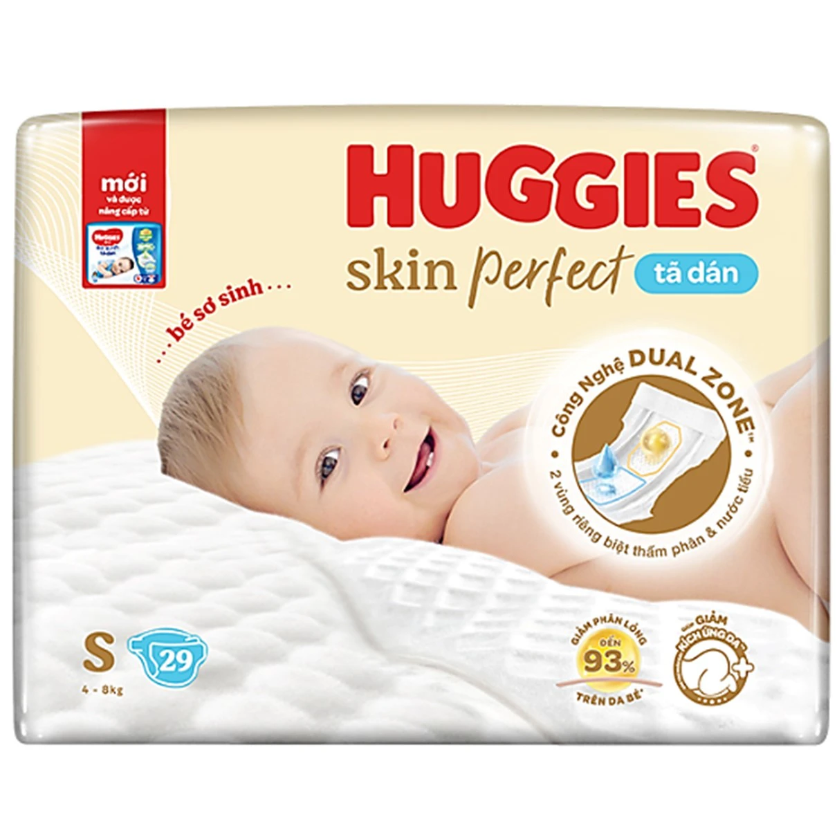 Huggies Diapers Skin Perfect From 4-8kg S29 x 6bags