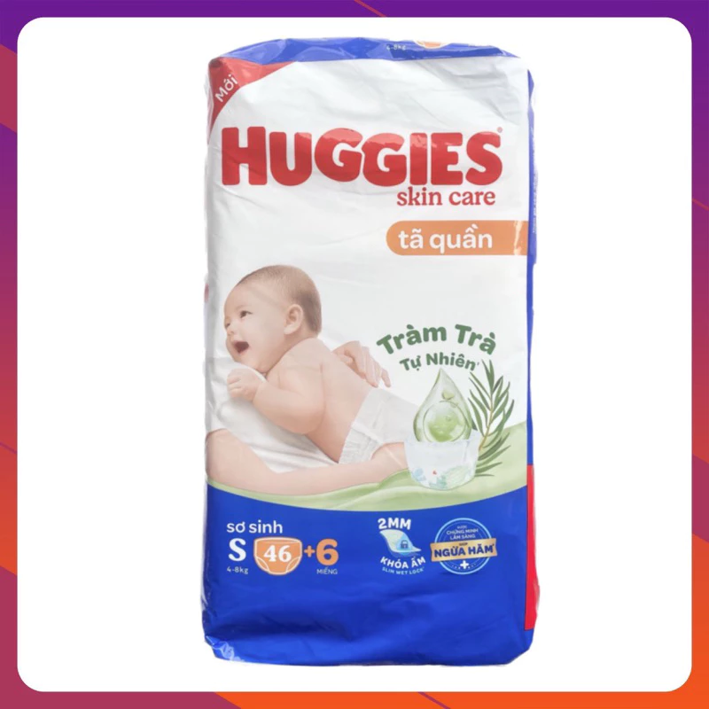 Huggies Pants Newborn Skin Care From 4-8kg S46 x 3bags