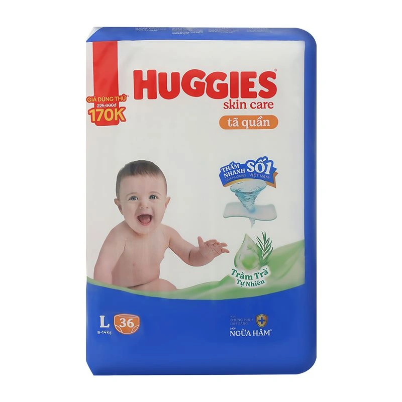 Huggies Dry Pants Jumbo Skin Care L38 x 4bags