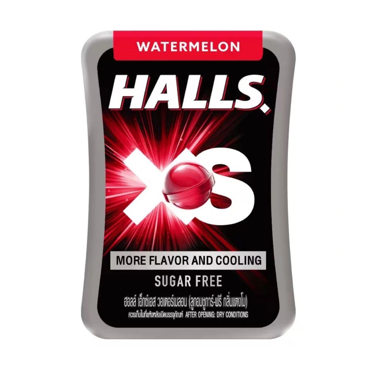 Halls XS Watermelon Sugar Free 12.6g/ Box, 288 Boxes/ Case 3 2 10