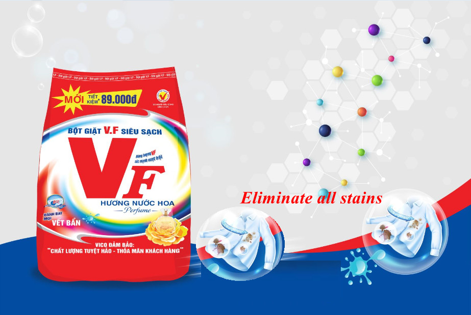 VF Super Clean Powder Detergent 0.4kg x 30 Bags clean all stains