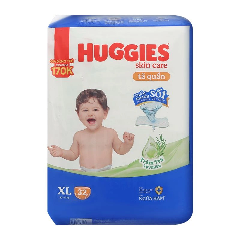 Huggies Dry Pants Jumbo Skin Care XL32 x 4 bags