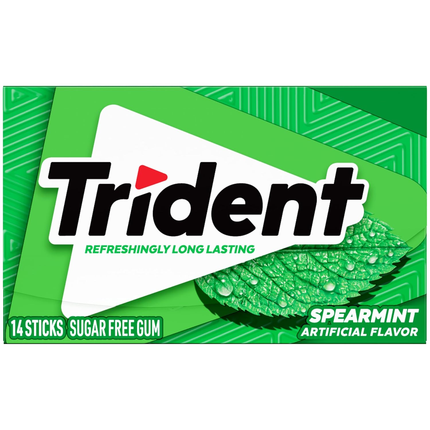 Trident Pocket Pack Spearmint Sugar Free 12pcs/ box, 72 Boxes/ Case