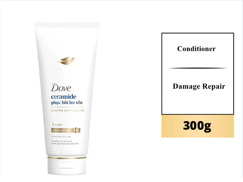 Dove Conditioner Damage Repair 300g x12 Bottles Leaves a soft, silky feel