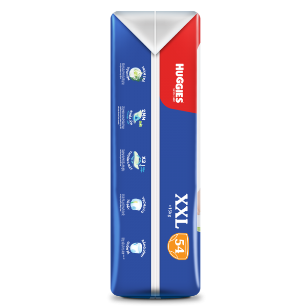 Huggies Dry Super Jumbo Skin Care Over 15 kg XXL54 x 3bags 4 4 2