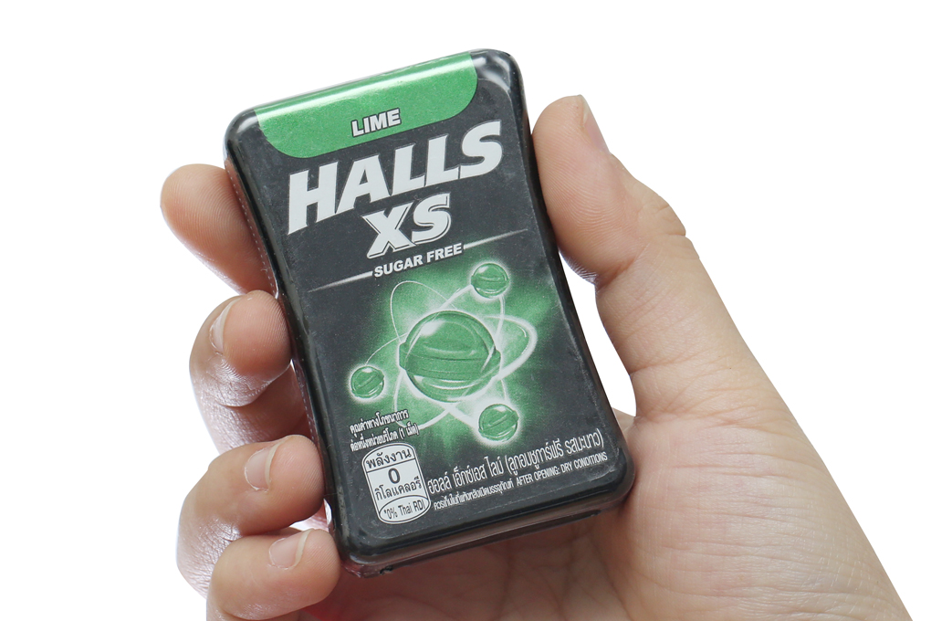 Halls XS Lime Sugar Free 12.6g/ Box, 288 Boxes/ Case 5 4 7