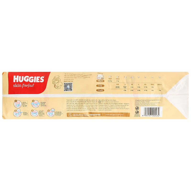 Huggies Diapers Skin Perfect From 4-8kg S80 x 3bags 5 5 2