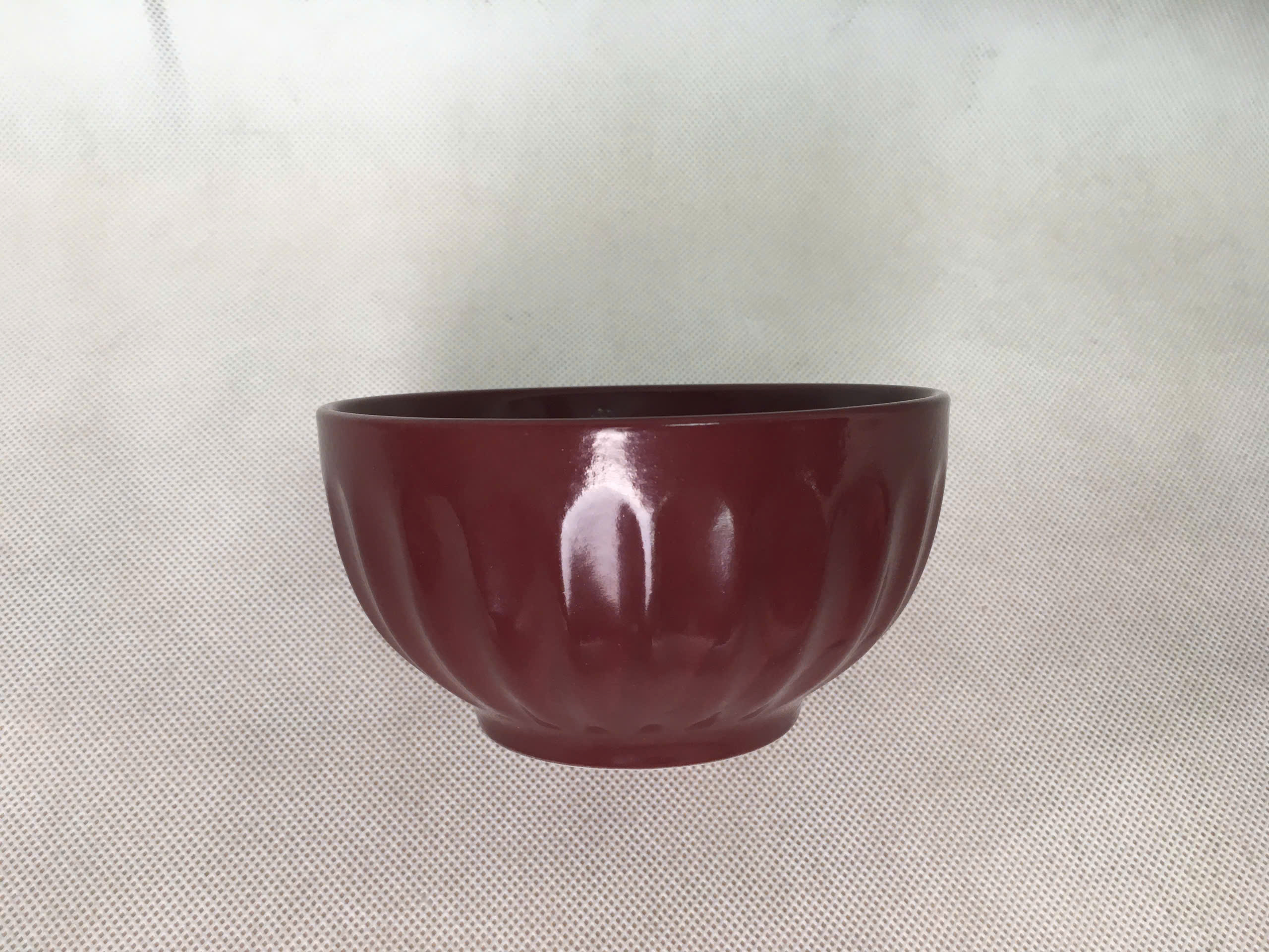 CERAMIC BOWL BROWN - RED COLOR