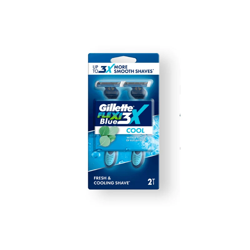 Gillette Razor Blue 3 Cool 2 pcs/pack, 12 packs/box, 6 boxes/case