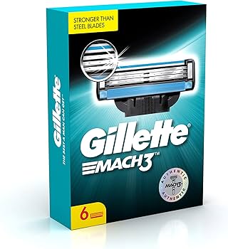 Gillette Blade Mach3+ 6S Blade - 6 pcs/pack, 12 packs/box, 6 boxes/case