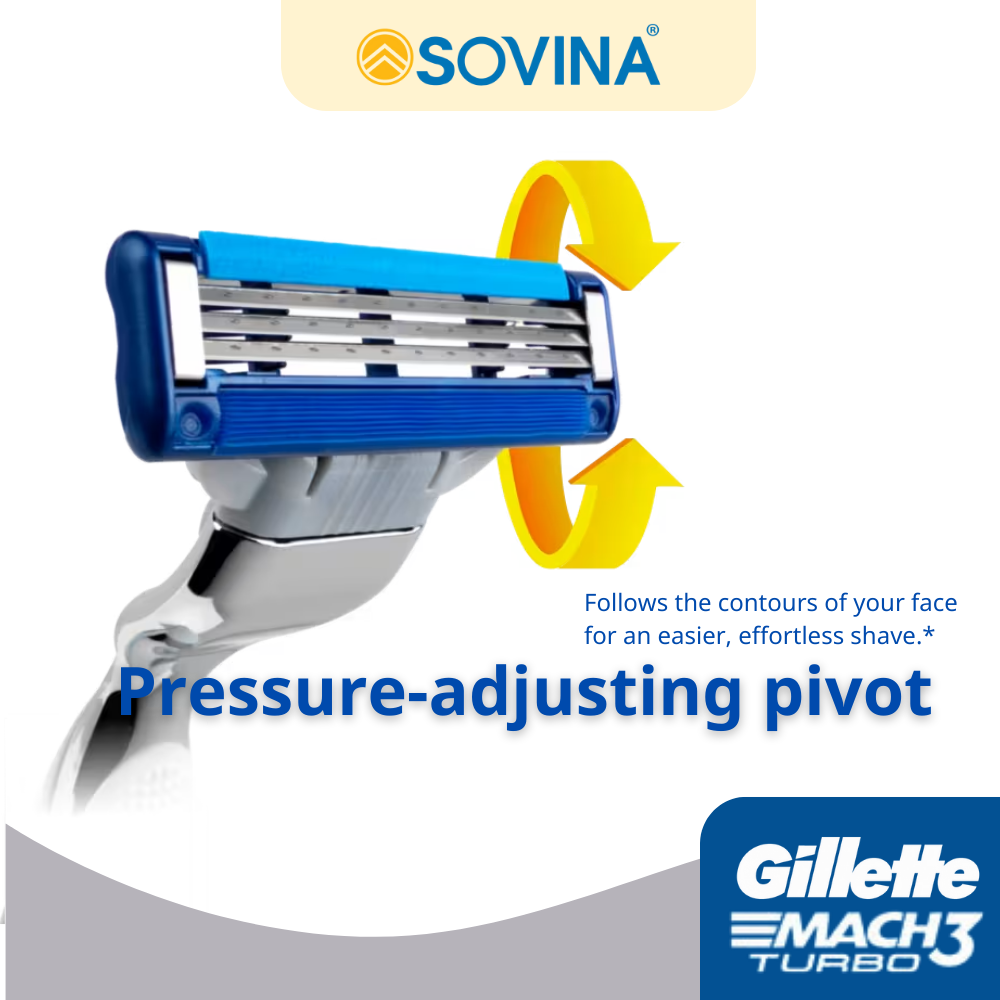 Gillette Blade Mach3 Turbo 4S Blade - 4 pcs/pack, 12 packs/box, 6 boxes/case 4 4 4