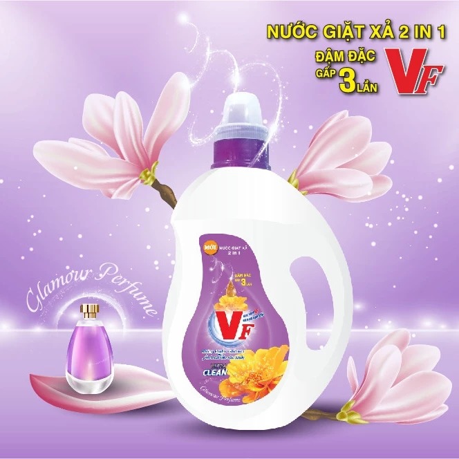VF Liquid Detergent and Softener Purple 3.6kg x 4 Bottles Alluring floral fragrance 3 47.VF Tim 1