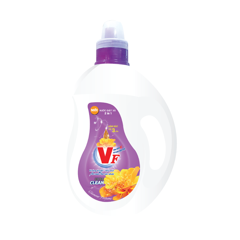 VF Liquid Detergent and Softener Purple 3.6kg x 4 Bottles Alluring floral fragrance