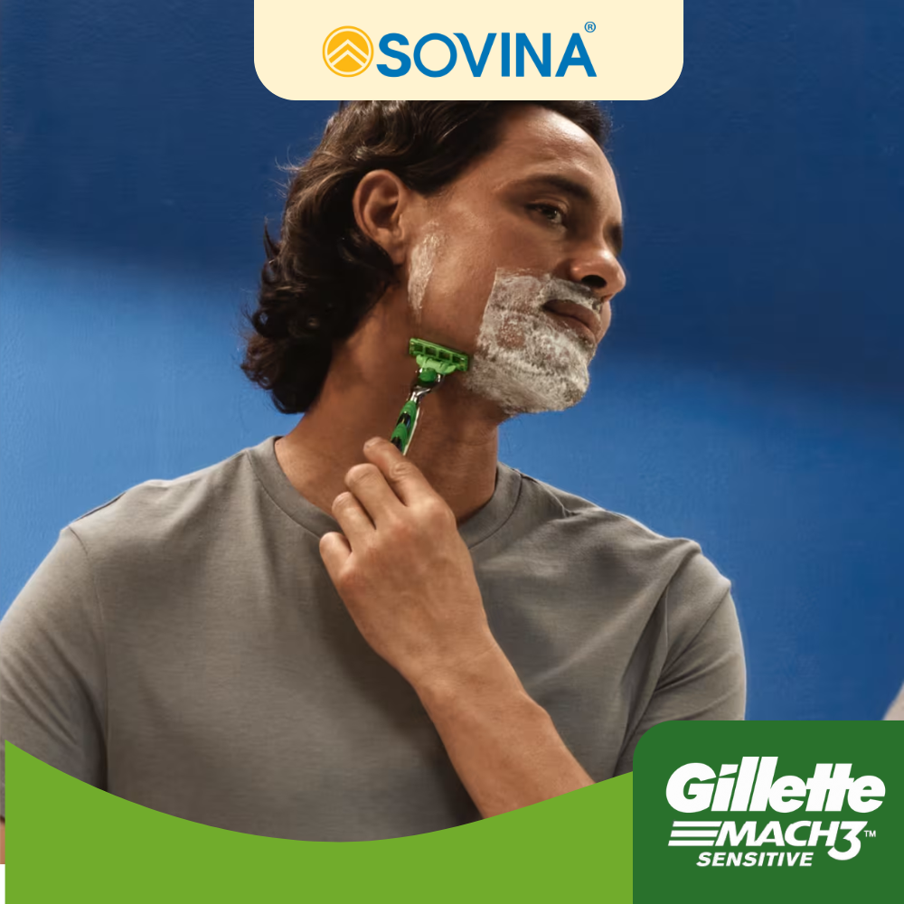 Gillette Mach3 Sensitive - 1 pcs/pack, 6 packs/box, 5 boxes/case 5 5 3