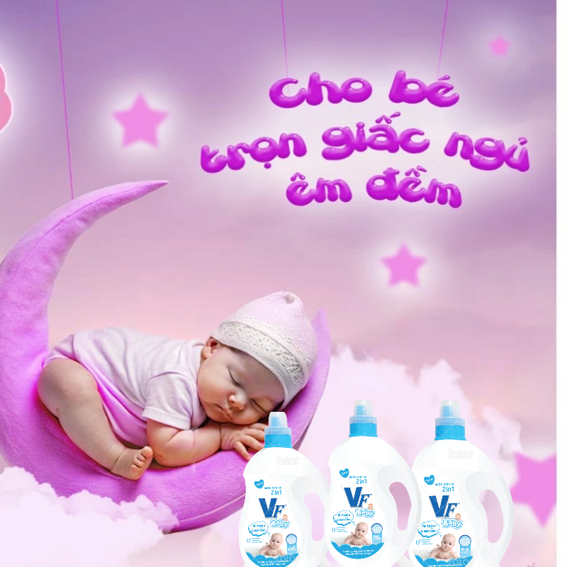 VF Baby Liquid Detergent and Softener 900g x 12 Bottles Gentle on the skin 4 50.VF Xanh 5
