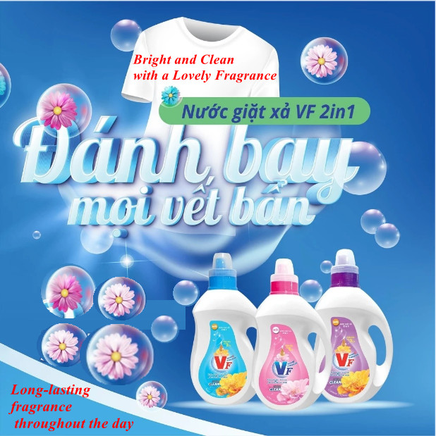 VF Liquid Detergent and Softener 2kg x 6 Bottles Sweet and romantic fragrance 4 VF All 4