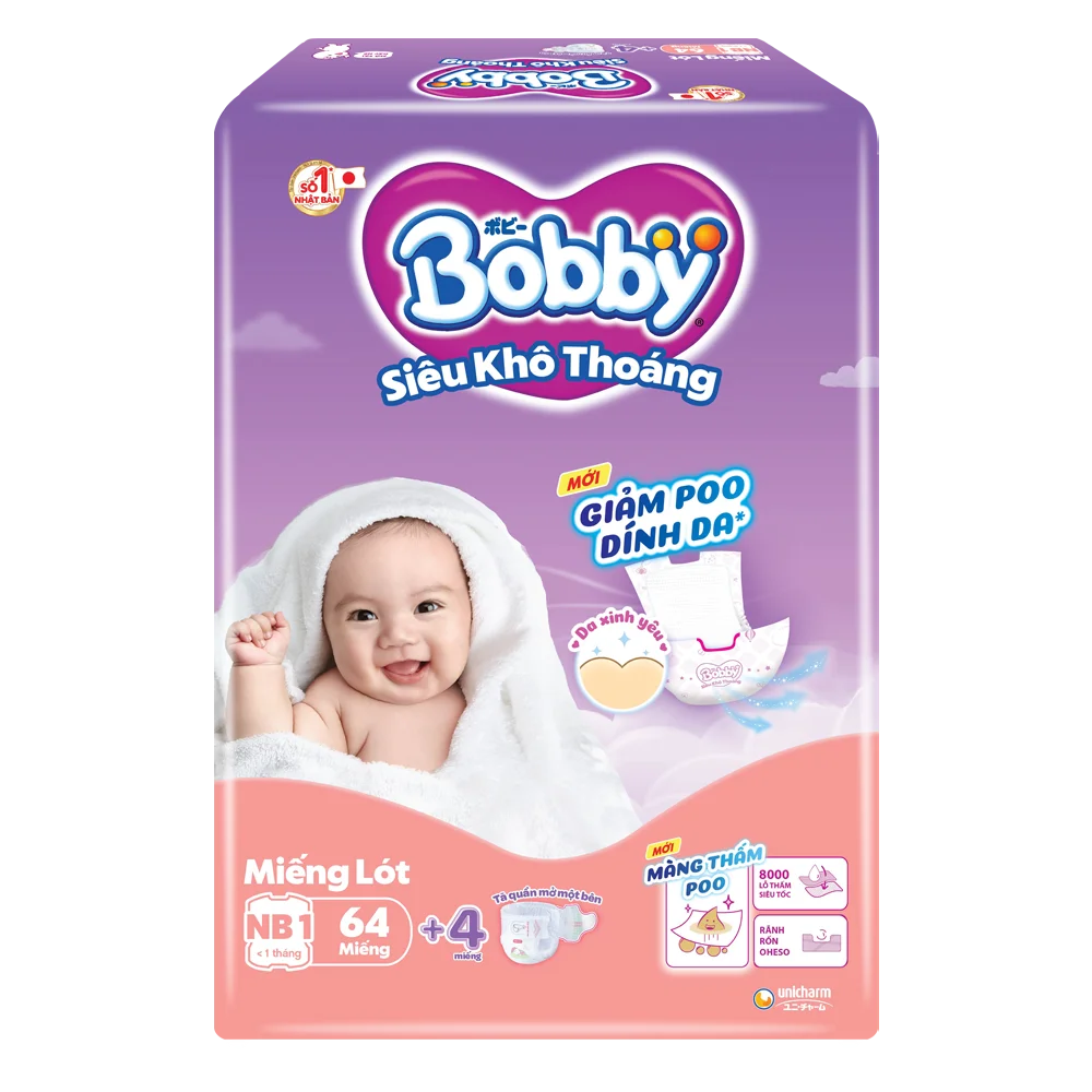 Bobby Diaper pad Newborn 1 64pcs x 4bags